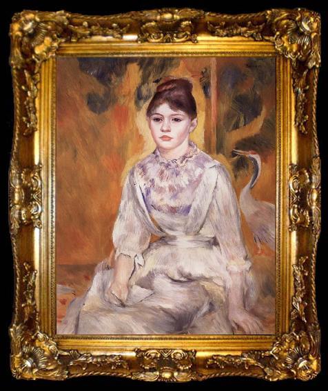 framed  Pierre Renoir Young Girl with a Swan, ta009-2