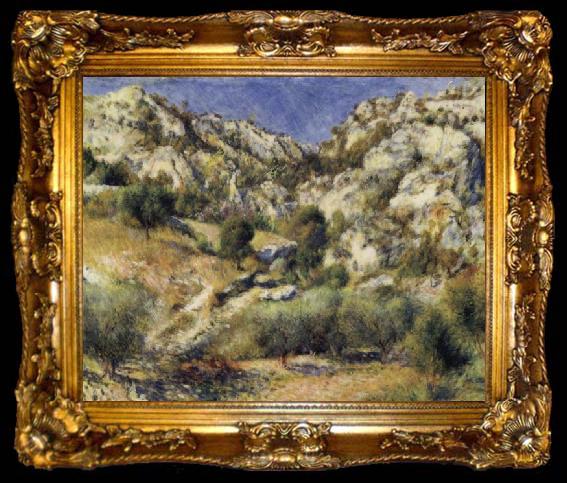framed  Pierre Renoir Rocky Crags at L