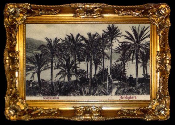framed  Pierre Renoir View of Bordighera:the Palms Postcard, ta009-2