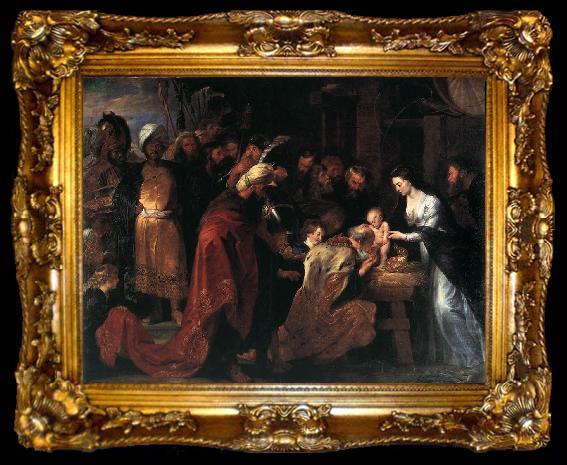 framed  RUBENS, Pieter Pauwel Adoration of the Magi, ta009-2