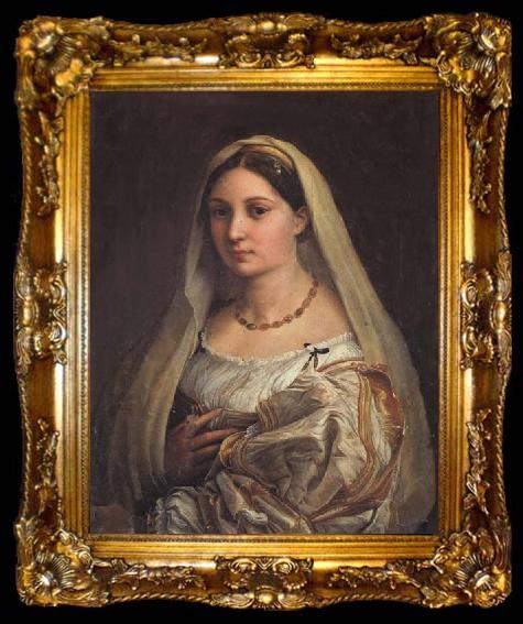 framed  Raphael Portrait of a Woman, ta009-2