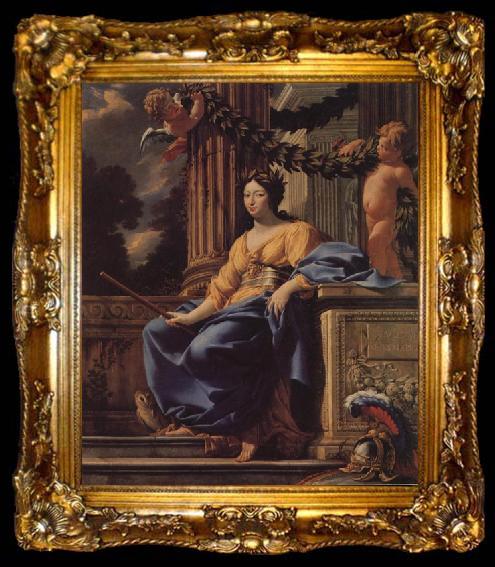 framed  Simon Vouet Allegorical Portrait of Anne d