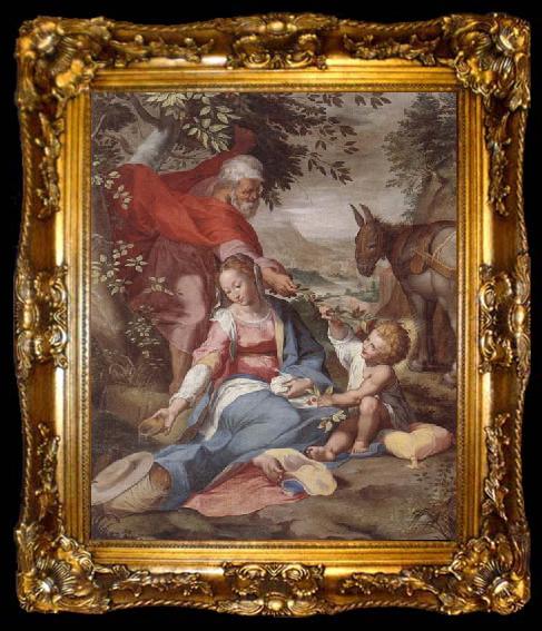 framed  unknow artist The rest on the flight into egypt, ta009-2