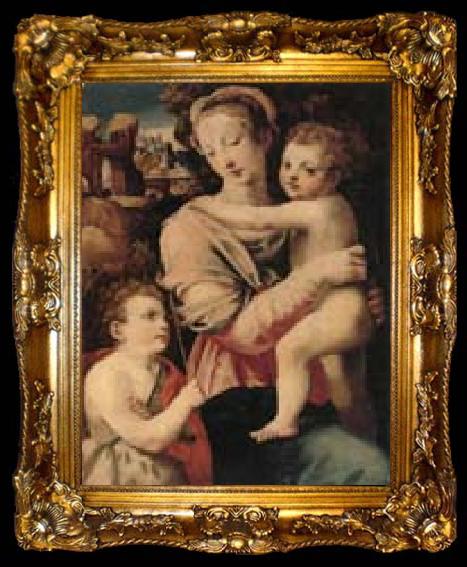 framed  unknow artist The Madonna and child with the infant saint john the baptist, ta009-2