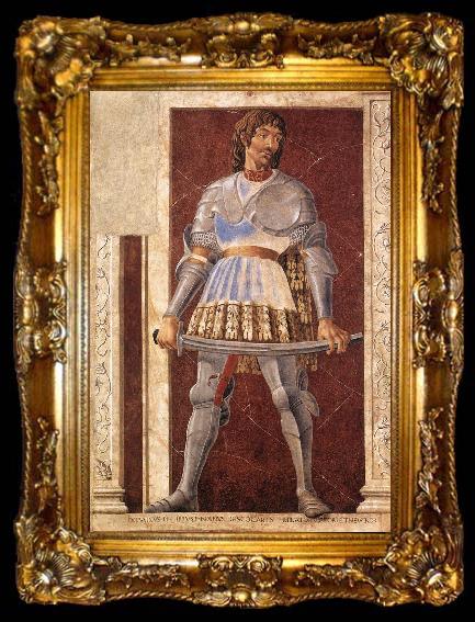 framed  Andrea del Castagno Famous Persons: Pippo Spano, ta009-2