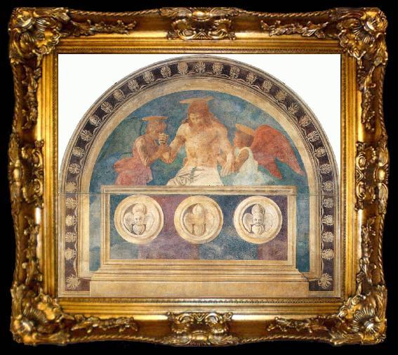 framed  Andrea del Castagno Christ in the Sepulchre with Two Angels, ta009-2
