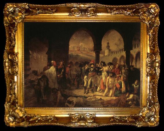framed  Baron Antoine-Jean Gros Napoleon Visiting the Plague Vicims at jaffa,March 11.1799, ta009-2