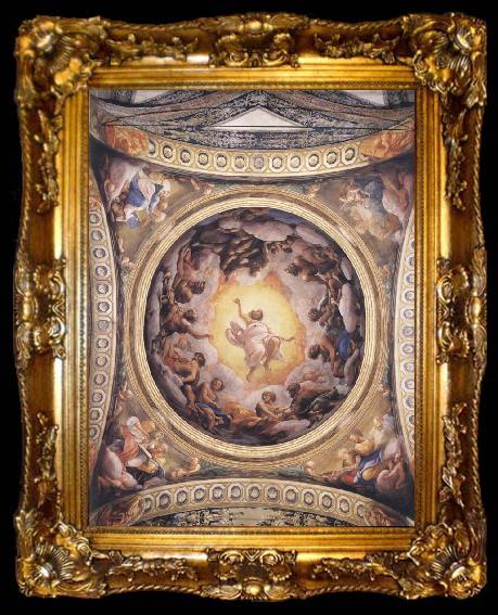 framed  Correggio Vision of Saint john on the Island of Patmos,cupola, ta009-2