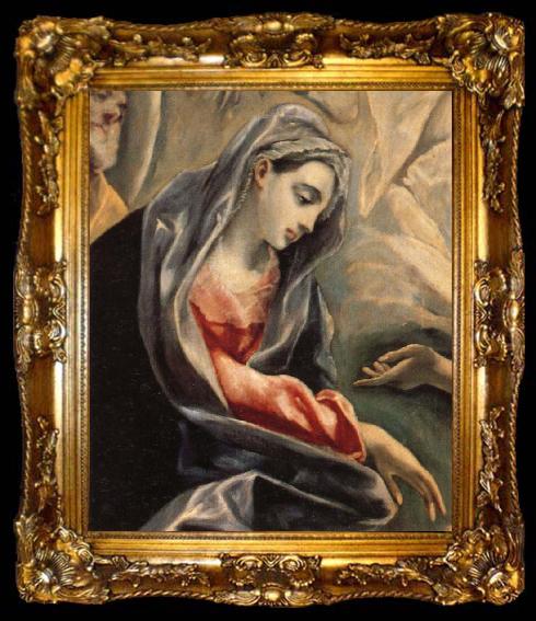 framed  El Greco Details of The Burial of Count Orgaz, ta009-2