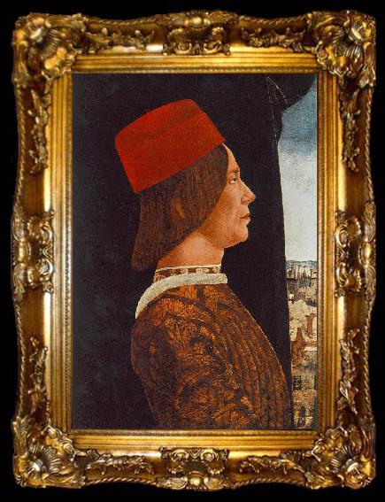 framed  Ercole de Roberti Portrait of Giovanni II Bentivoglio, ta009-2
