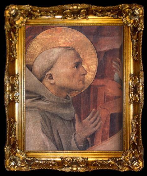 framed  Fra Filippo Lippi Details of St Bernard