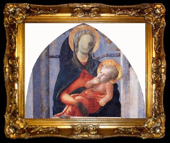 framed  Fra Filippo Lippi Madonna and Child., ta009-2