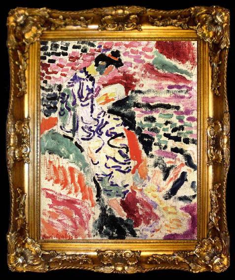 framed  Henri Matisse Woman in a Japanese Robe, ta009-2