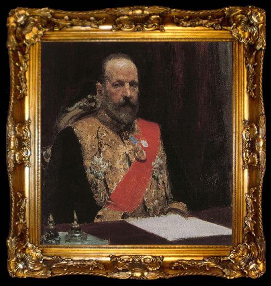 framed  Ilya Repin Portrait of Sergei witte, ta009-2