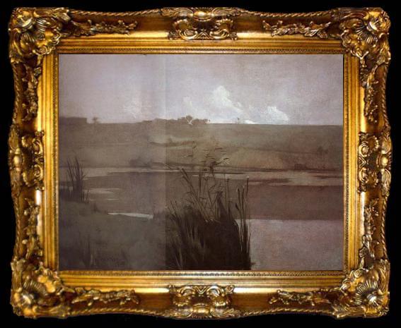 framed  John Henry Twachtman Arques la Bataille, ta009-2