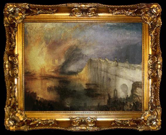framed  Joseph Mallord William Turner Burning of the Houses, ta009-2