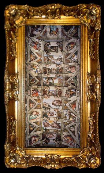 framed  Michelangelo Buonarroti Ceiling of the Sistine Chapel, ta009-2