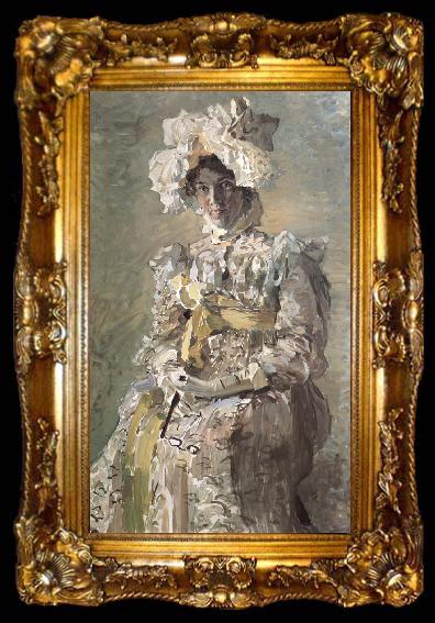 framed  Mikhail Vrubel Portrait of Nadezhda zabela-Vrubel.the Artist