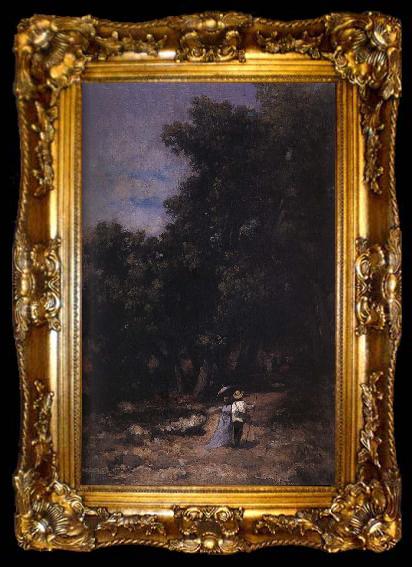 framed  Nicolae Grigorescu In the Woods of  Fontainebleau, ta009-2