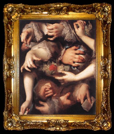 framed  Nicolas de Largilliere Study of Hands, ta009-2