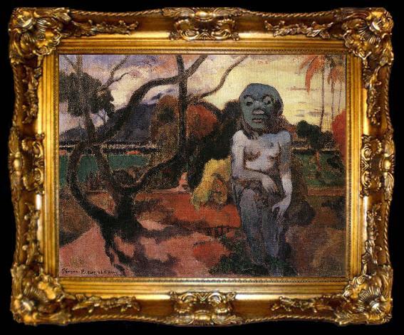 framed  Paul Gauguin Presence of the Bad Dermon, ta009-2
