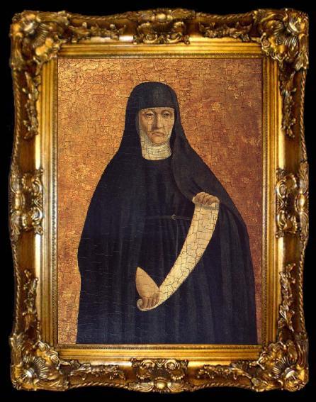 framed  Piero della Francesca Augustinian nun, ta009-2