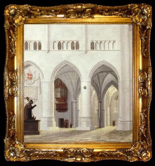 framed  Pieter Jansz Saenredam Interior of the Church of St Bavo at Haarlem, ta009-2
