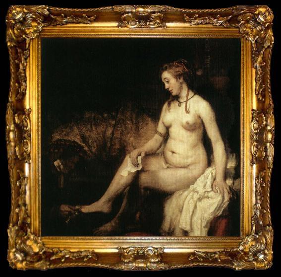 framed  Rembrandt van rijn Bathsheba with David