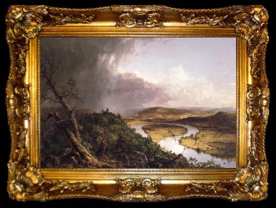framed  Thomas Cole View from Mount Holyoke,Northampton,MA.after a Thunderstorm, ta009-2