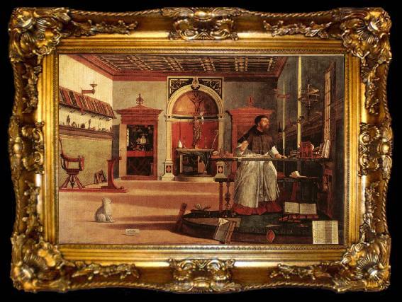 framed  Vittore Carpaccio Saint Augustine in His Study, ta009-2