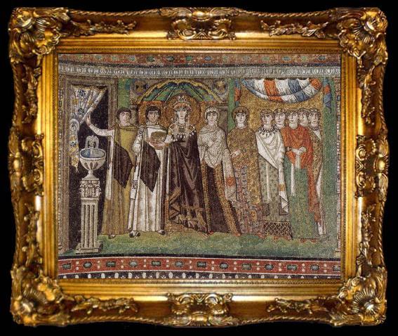 framed  unknow artist The Empress Theodora and Her Court, ta009-2