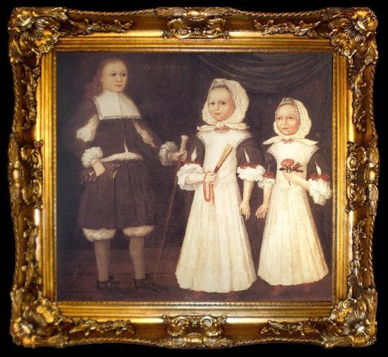 framed  unknow artist THe Mason Children:David,Joanna,and Abigail, ta009-2