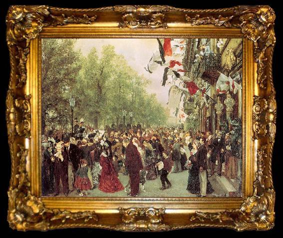 framed  Adolph von Menzel William I Departs for the Front, July 31, 1870, ta009-2