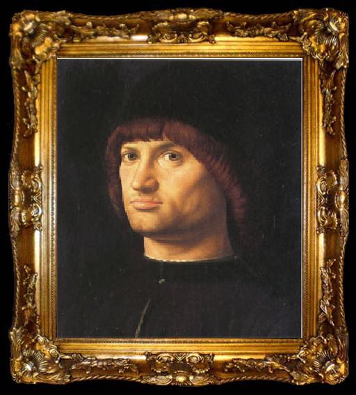 framed  Antonello da Messina Portrait of a Man (mk05), ta009-2