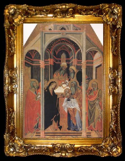 framed  Bartolo di Fredi The Presentation in the Temple (mk05), ta009-2