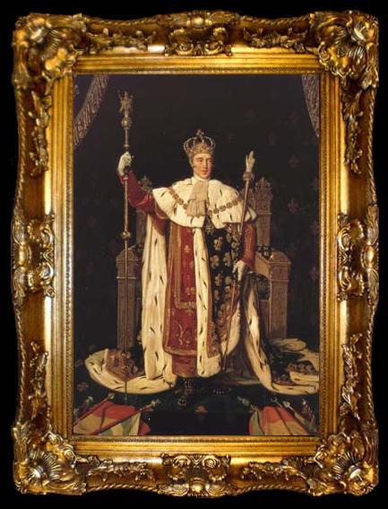 framed  Jean Auguste Dominique Ingres Charles X in his Coronation Robes (mk04), ta009-2