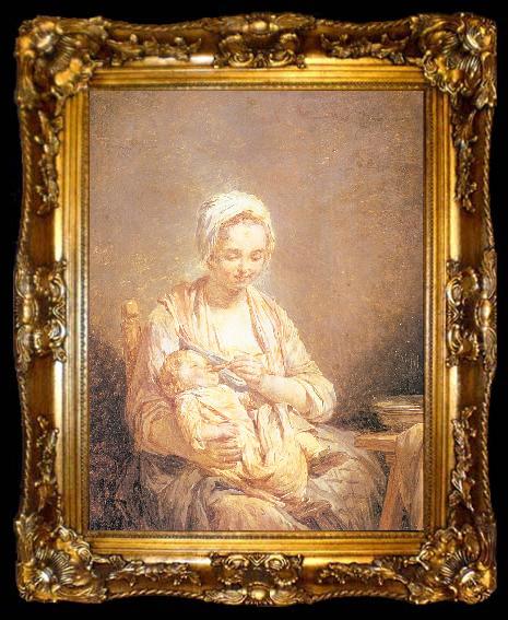 framed  Lepicie, Nicolas Bernard A Mother Feeding her Child, ta009-2