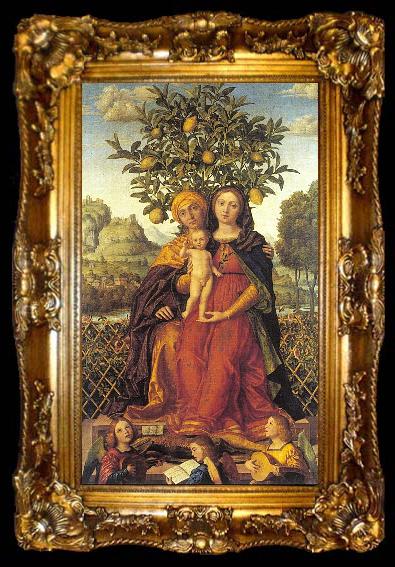 framed  Libri, Girolamo dai The Virgin and Child with Saint Anne, ta009-2