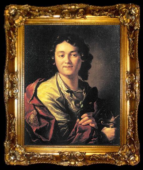 framed  Losenko, Anton Portrait of Fiodor Volkov, ta009-2