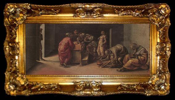 framed  Luca Signorelli The Birth of  st John the Baptist (mk05), ta009-2