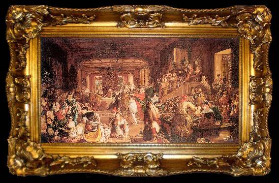 framed  Maclise, Daniel Merry Christmas in the Baron