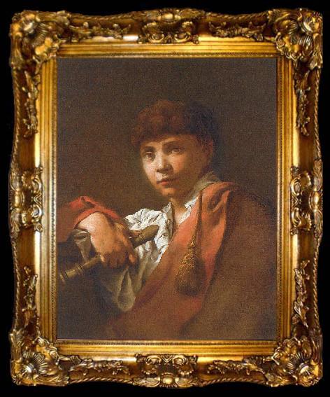 framed  Maggiotto, Domenico Boy with Flute, ta009-2
