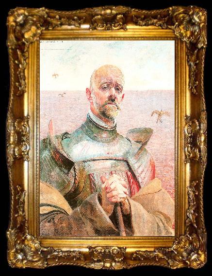 framed  Malczewski, Jacek Self-Portrait in Armor, ta009-2