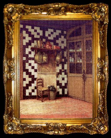 framed  Millet, Francis David Flemish Kitchen, ta009-2