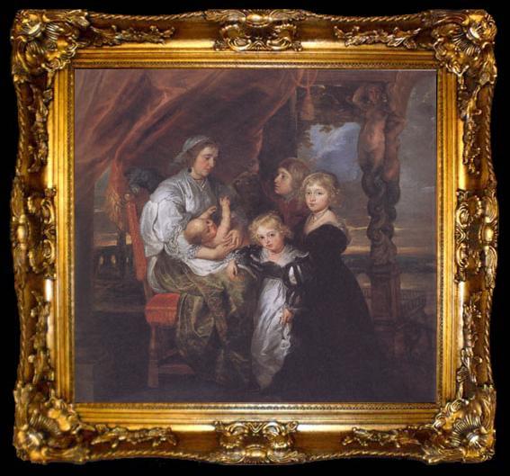 framed  Peter Paul Rubens The Family of Sir Balthasar Gerbier (mk01), ta009-2