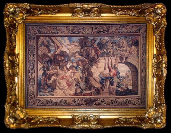 framed  Peter Paul Rubens The Battle of the Milvian Bridge,from The Life of Constantine (mk01), ta009-2