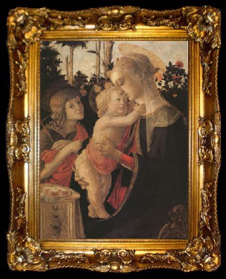 framed  Sandro Botticelli The Virgin and child with John the Baptist (mk05), ta009-2
