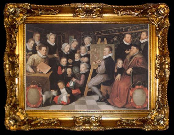 framed  VEEN, Otto van Surrounded by His Household (mk05), ta009-2