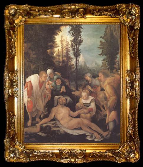 framed  Wolf Huber The Lamentation of Christ (mk05), ta009-2