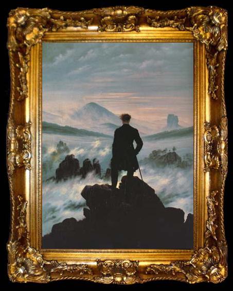 framed  Caspar David Friedrich Wanderer above the Sea of Fog (mk10), ta009-2